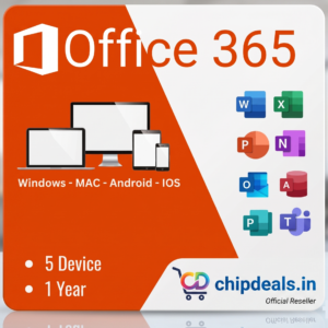 MS Office 365 5 Device 1 Year