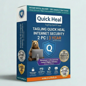Quick Heal Internet Security 2 PC 3 Year Genuine Digital License Key Box - Chipdeals.in