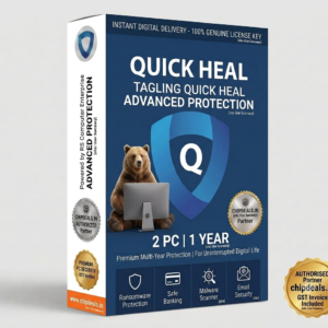 Quick Heal Internet Security 2 PC 1 Year Genuine Digital License Key Box - Chipdeals.in
